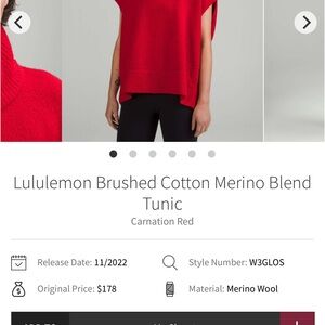 lululemon athletica Red Shrug Poncho Sweater